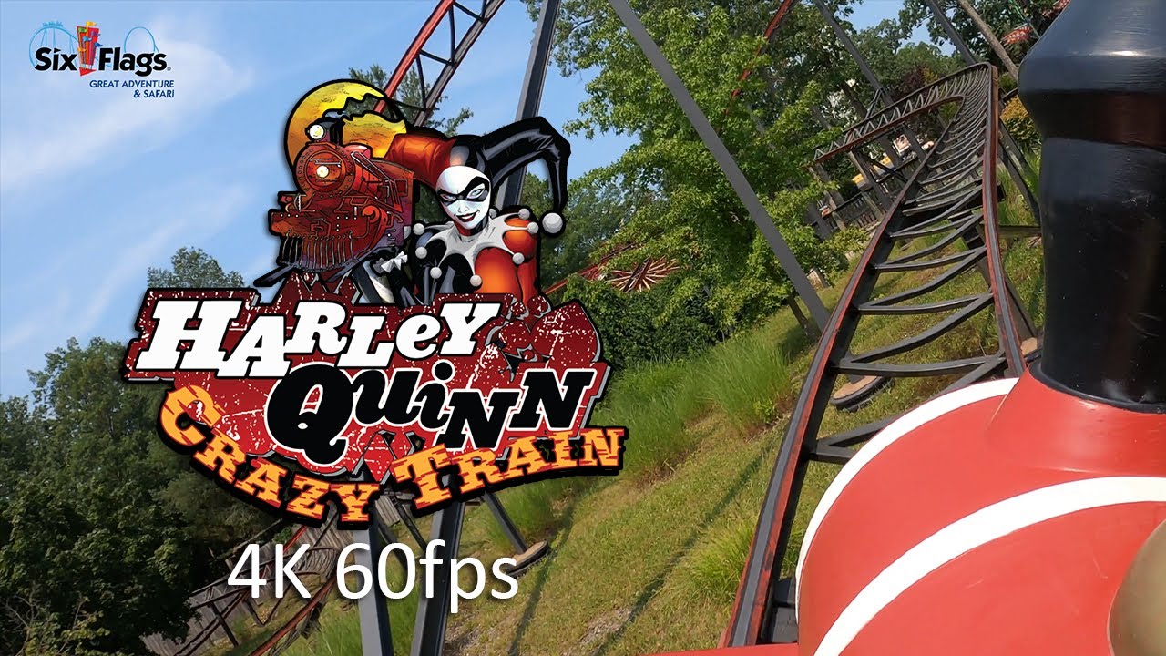 Official Harley Quinn Crazy Train POV 2021 - 4K 60fps - Six Flags Great Adventure