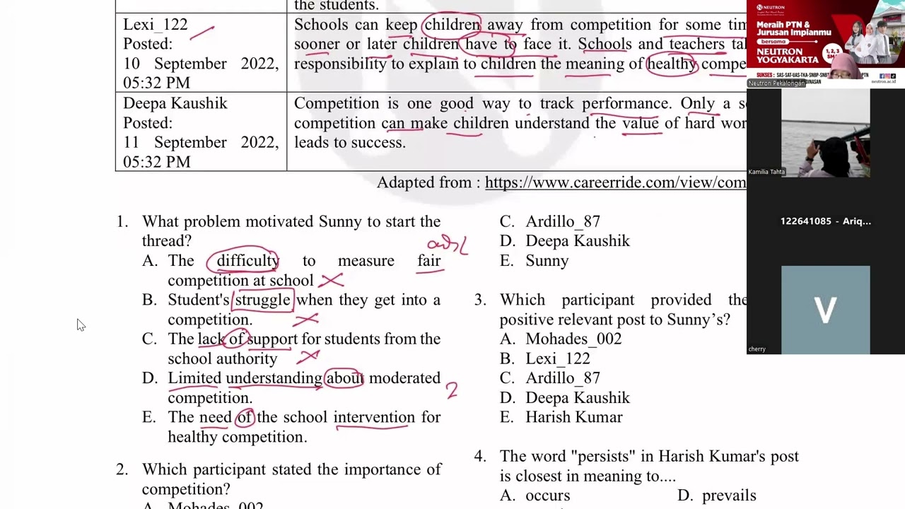 2026 02 07 KBM ONLINE UTBK 7 FEB 2026 MAPEL B.INGGRIS