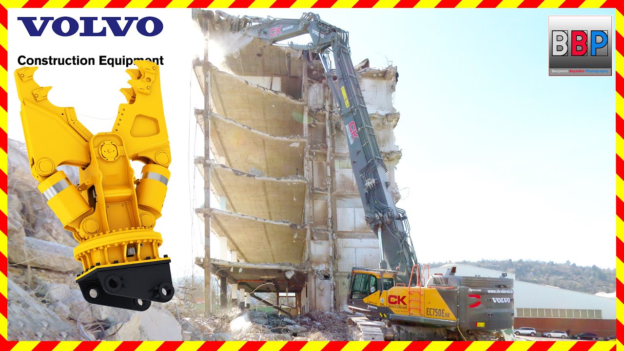 Volvo EC750E HR, Hochhausabbruch,  Stuttgart, 2025. Teil 9  #longfront