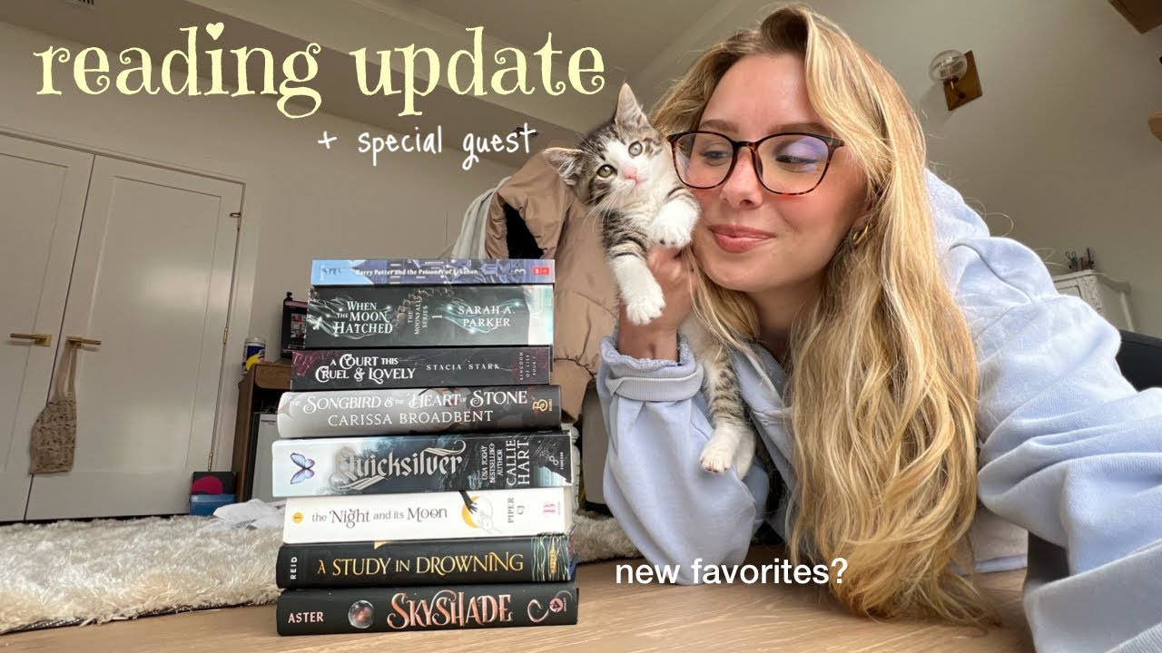 *fantasy* books i have read so far this year 📚⭐️ (ft. my new kitten!)
