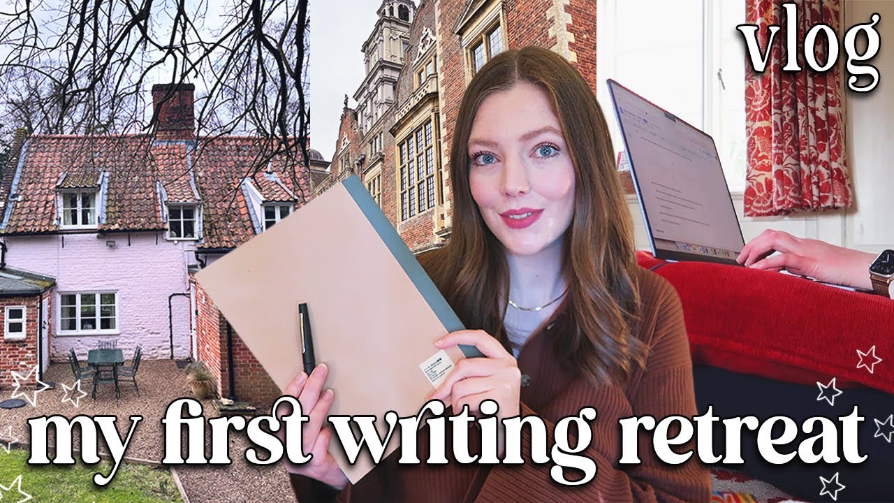 attending my first WRITING RETREAT ☁️🍄 editing my romantasy novel in an old cottage | WRITING VLOG