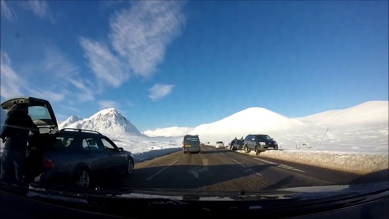Winter Road Trip Drive To Glencoe Scottish Highlands Scotland