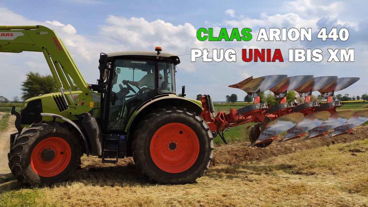 Pług Unia Ibis XM i Claas Arion 440 - Orka 2020
