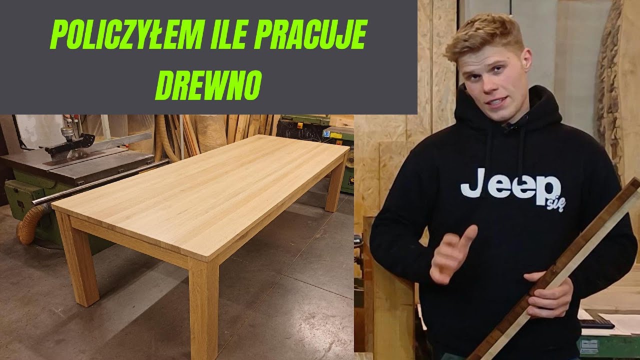 Ile naprawdę „pracuje” drewniany blat? Obliczyłem to i sprawdziłem