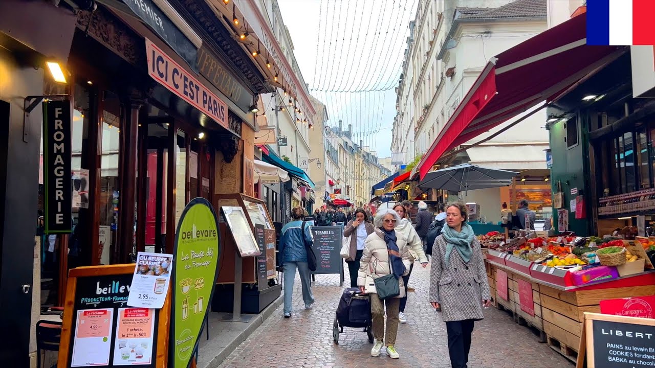 🇫🇷🌥️【HDR 4K】Paris Walk - Square Saint-Médard to Châtelet via 5th Arr (Nov 2023)