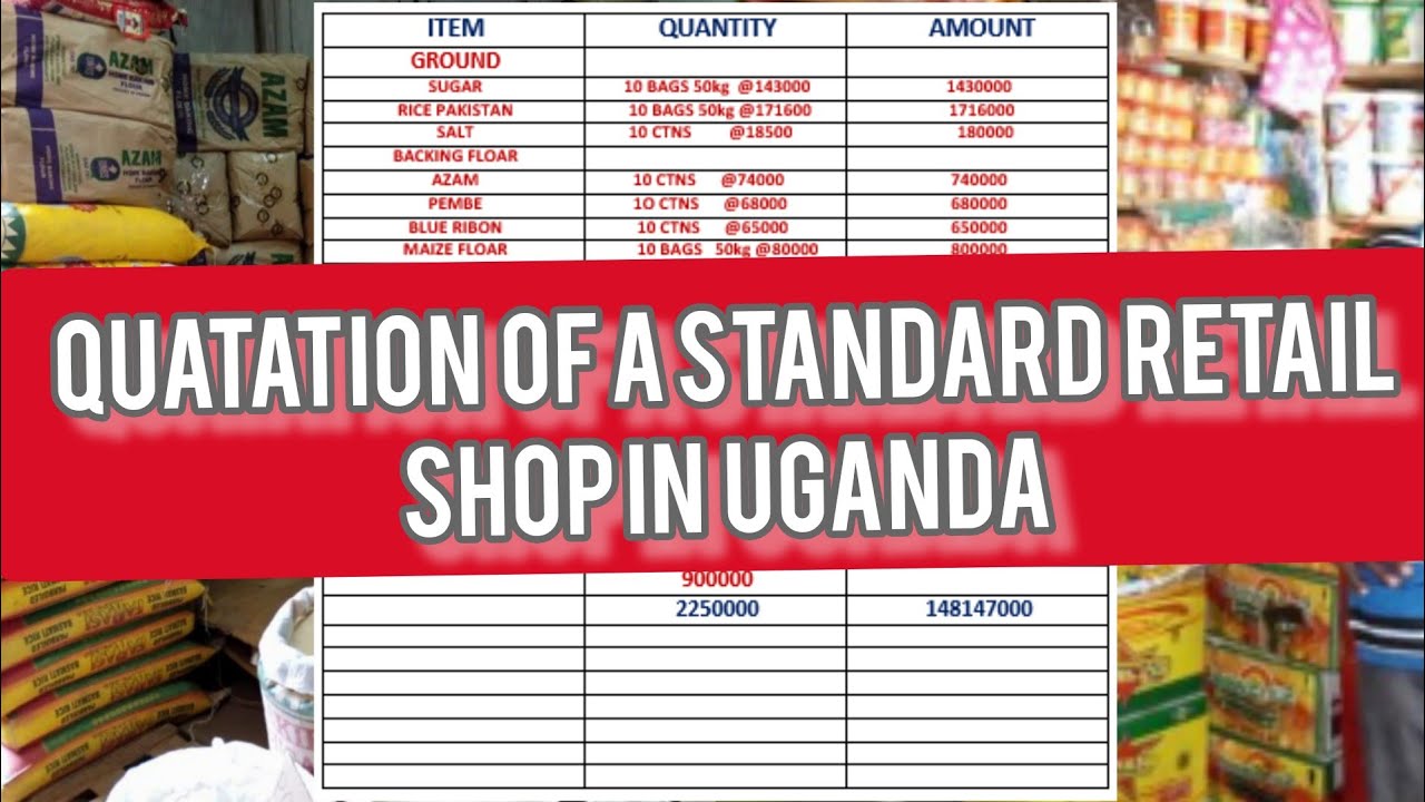 quatation of a standard  retail grosary shop in uganda #retail shop #bobiwine #kadaama