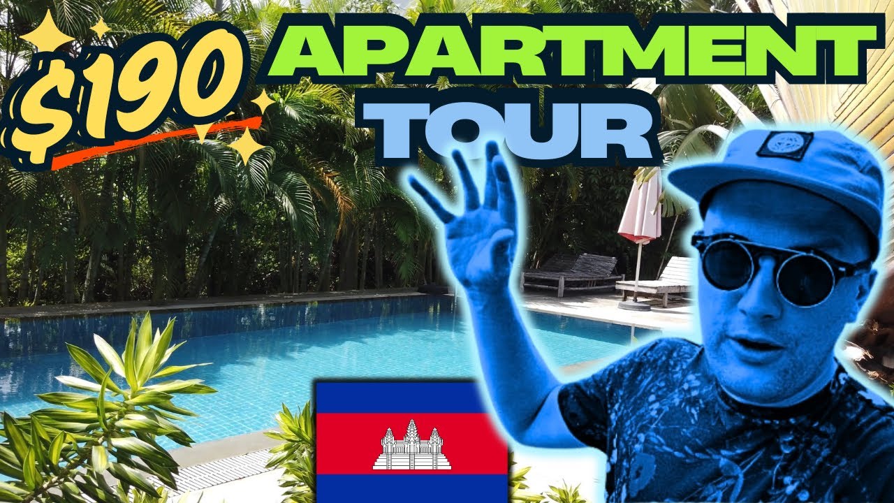 $190 Month Apartment Tour in Kampot -Jonny Ocean Farm - Cambodia