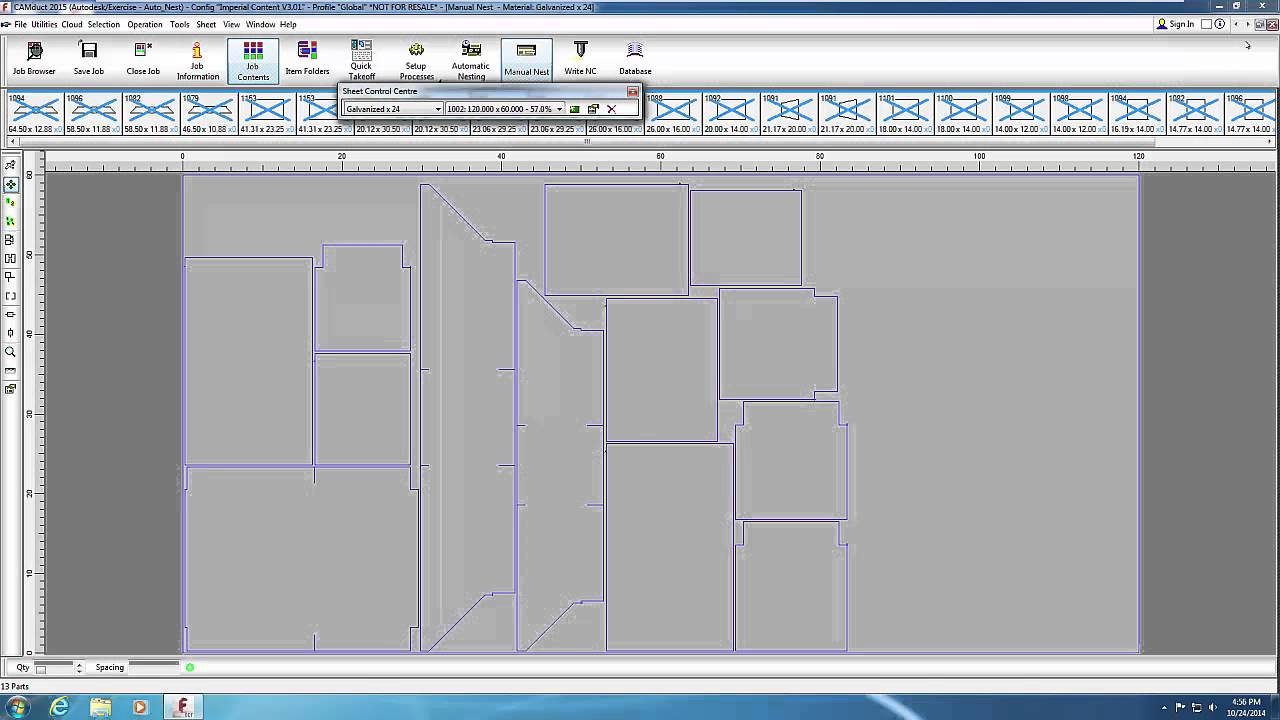 Nesting in Fabrication CAMduct