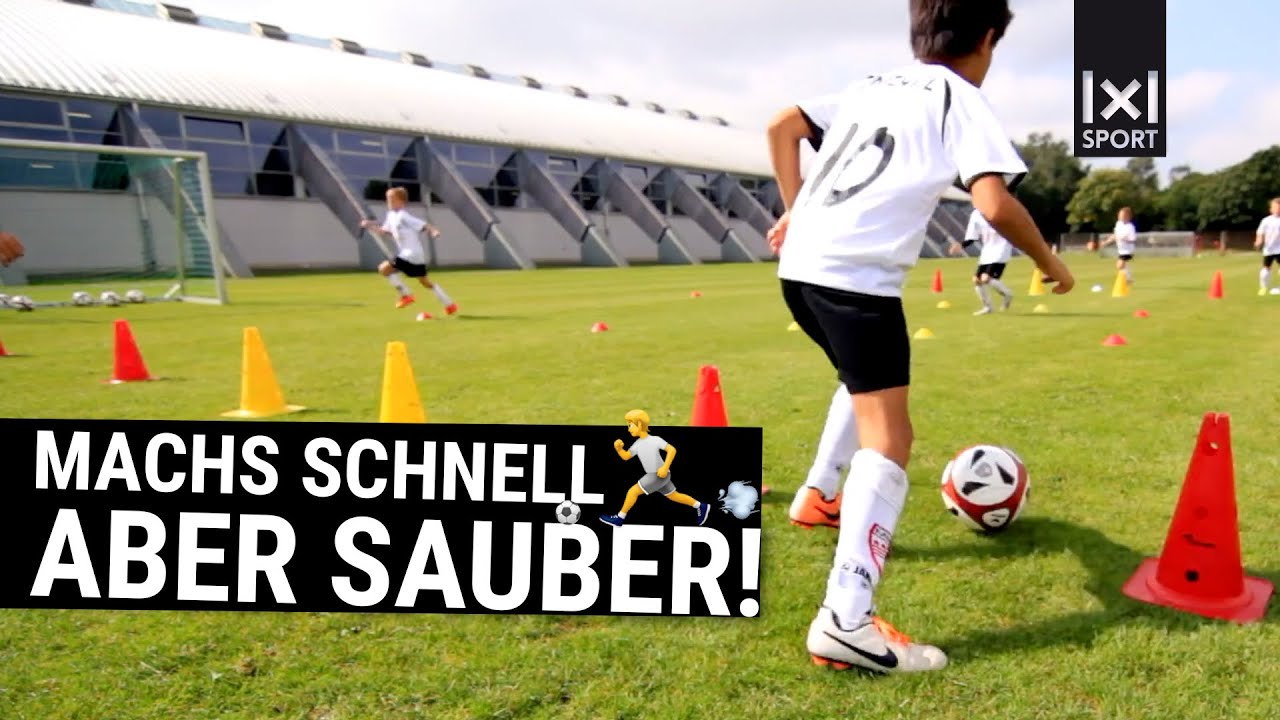 Saubere Technik geht vor Geschwindigkeit! Schnelligkeitstraining im Fußball mit der Übung Dreierpass
