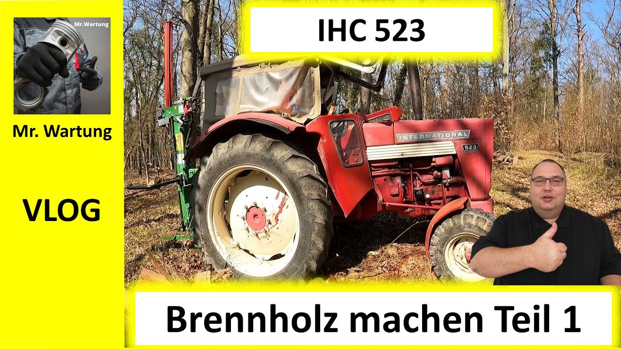 IHC 523 im Einsatz: Endlich Brennholz machen mit Stihl 026 & Spalter