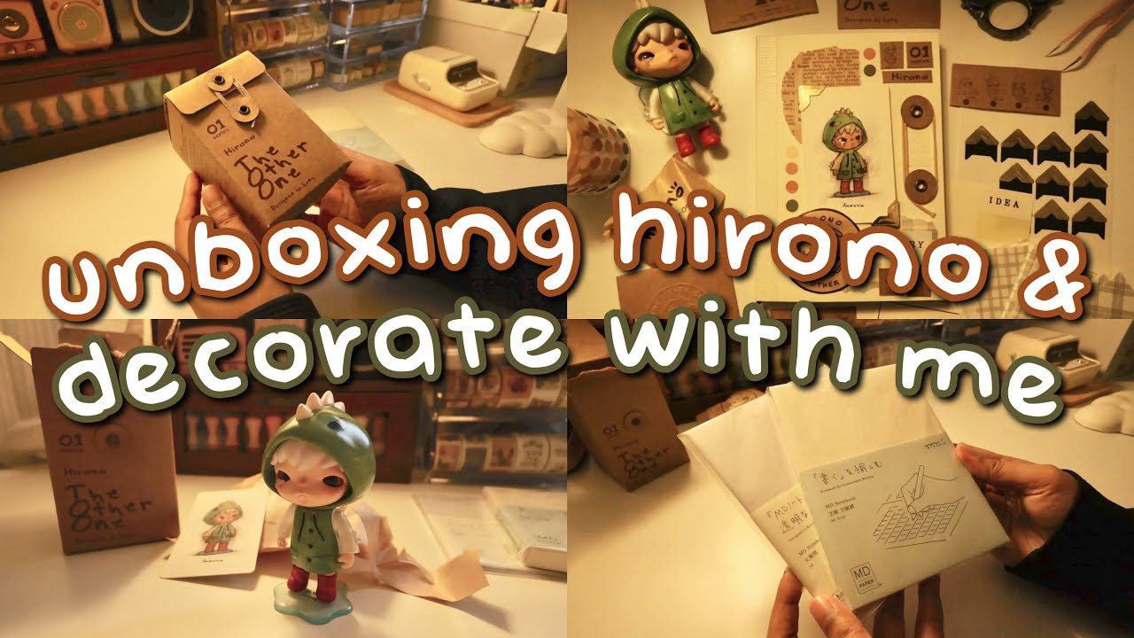 decorating my new midori journal + unboxing my first hirono ✨