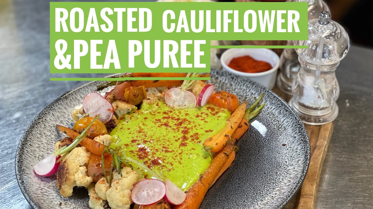 Roasted Cauliflower & Pea Purée | Vegan Recipe | Vegetarian Recipe |Cook With Jahid