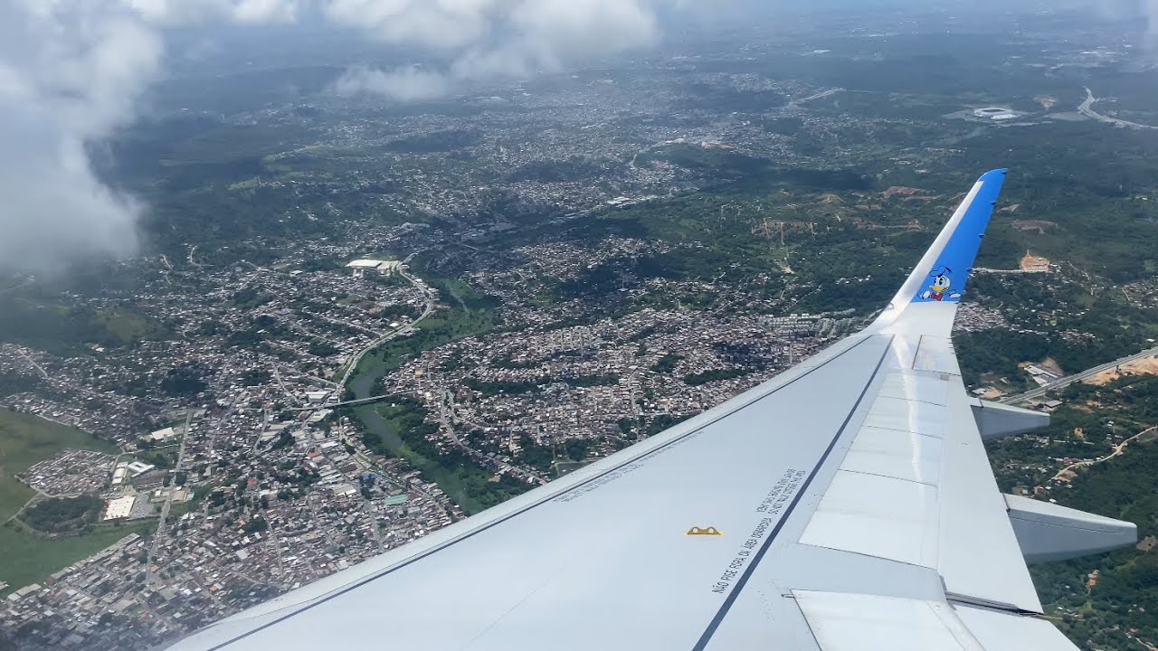 Aproximação e pouso no Aeroporto Internacional de Recife/Guararapes