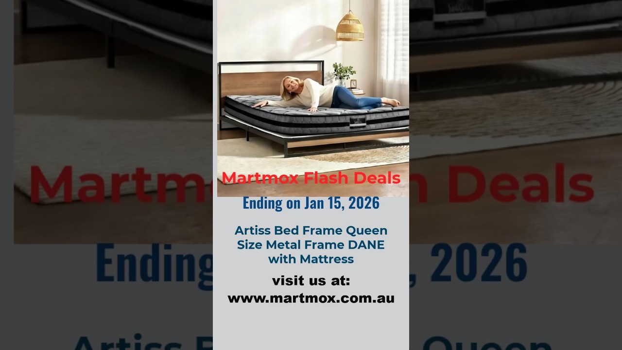 Artiss Bed Frame Queen Size Metal Frame DANE with Mattress  