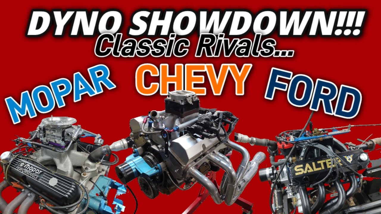 Chevy vs Mopar vs Ford Dyno Smallblock Showdown!!! Presenting Race Engine Challenge Classic Rivals