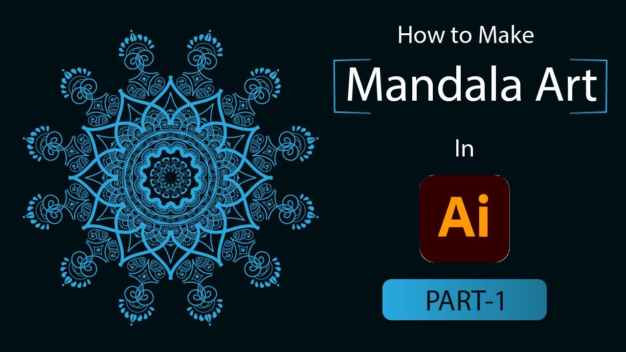 Mandala Art Design In Illustrator Full tutorial Part-1 #mandalaart #illustratortutorial