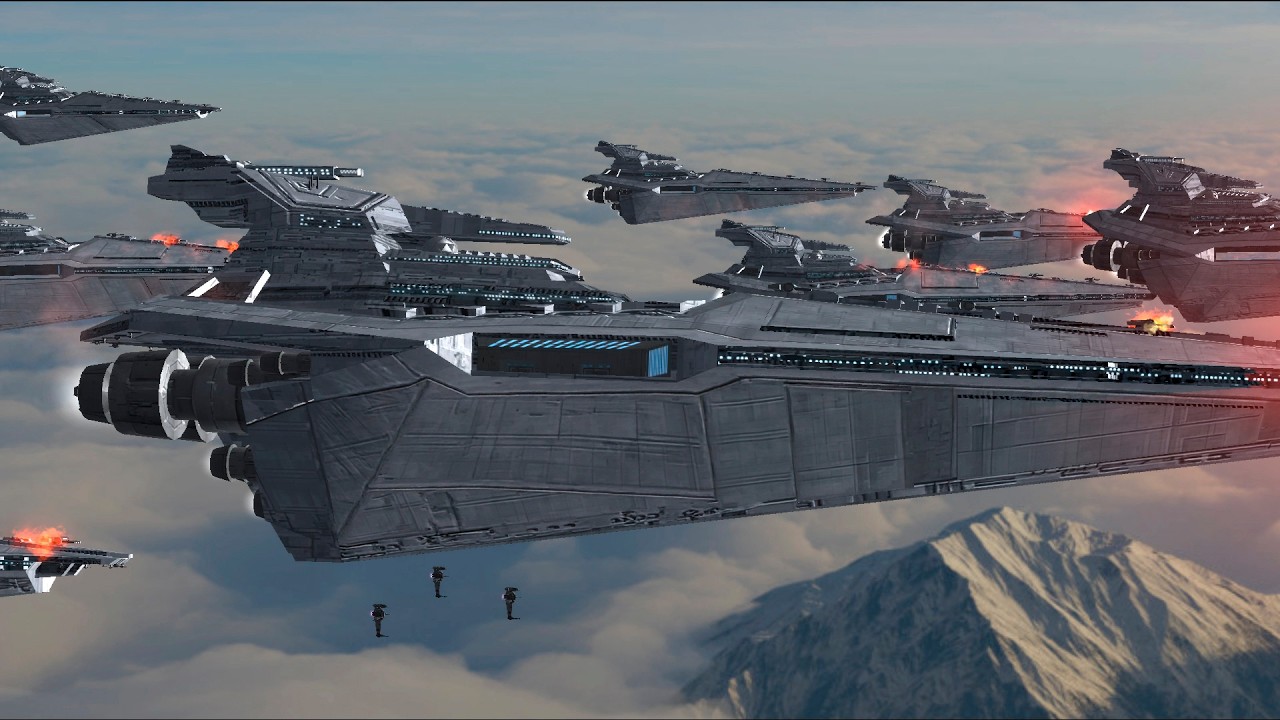 Supremacy vs Galactic-Class Massive Fleet Battle | Star Wars Empire at War Remake AR