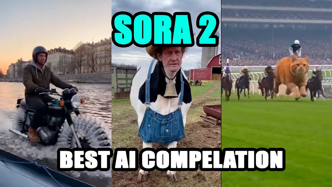 Giant Cat Racing Horses?! Sora 2 is Insane 😹