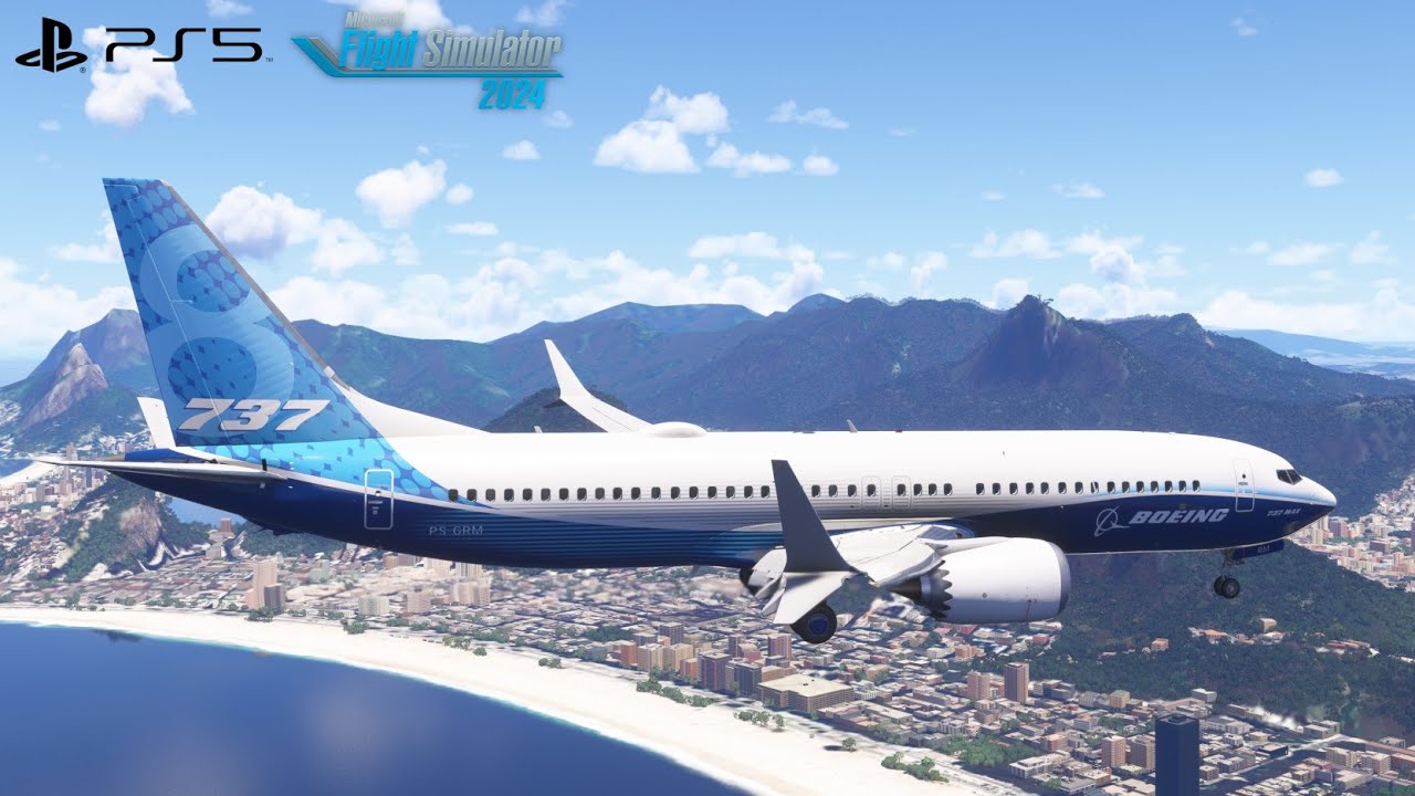 FULL FLIGHT - Boeing 737 MAX 8 - São Paulo (CGH) x Rio de Janeiro (SDU) [Flight Simulator 2024 PS5]