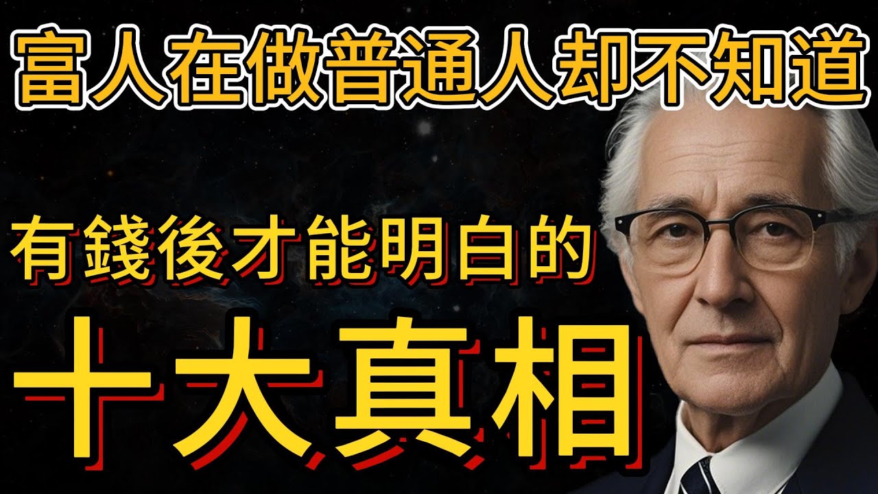10條有錢後才能明白的道理，富人在做普通人卻不知道的事情（刷到必看）