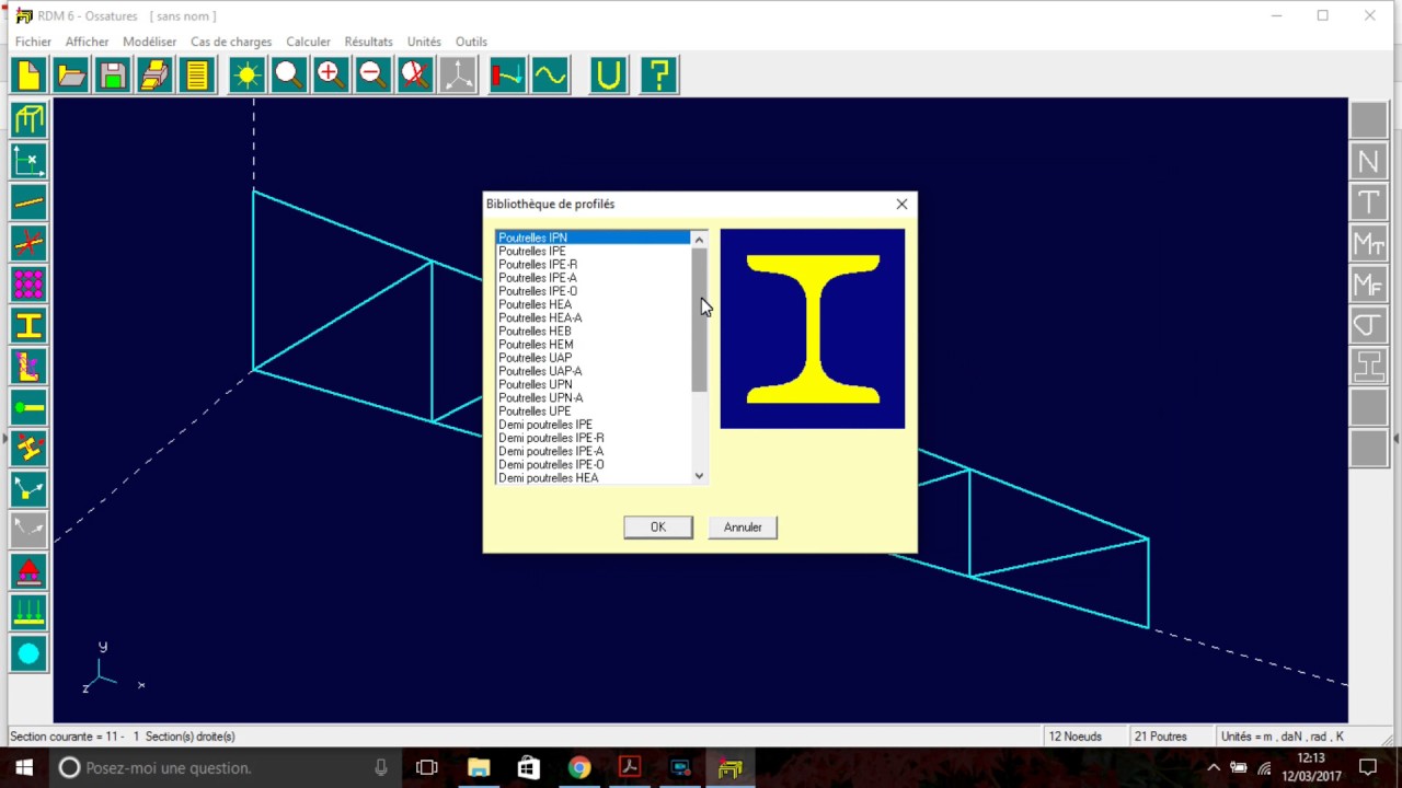 Tutoriel 5: Treillis sur RDM6