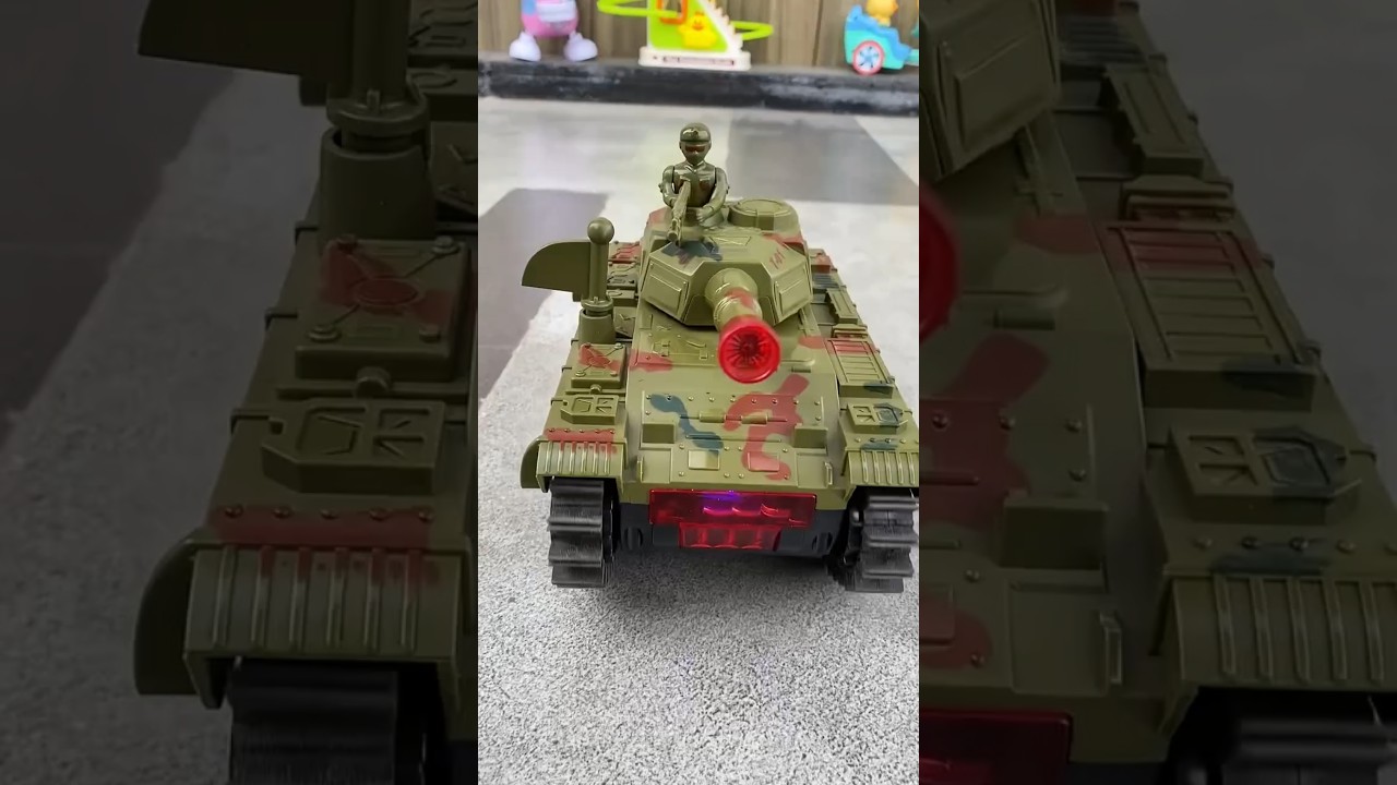 Battle-Ready Tank Toy! 🚀 Unleash the Action with Realistic Lights & Moves! 