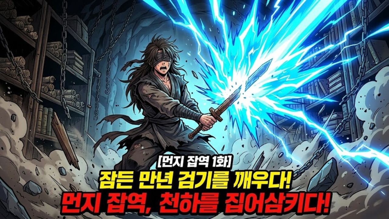 봉인된 장경각에서 만 년 검기가 눈먼 잡역부의 손에서 깨어났다.
