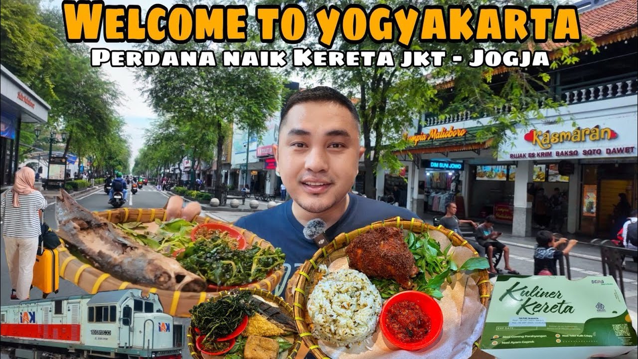 Hari Pertama Kuliner di Jogja || Perjalanan 8,5 Jam Naik Kereta Fajar Utama Dari Stasiun Pasar Senen