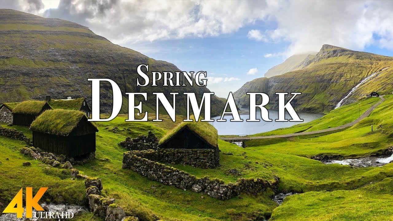 Spring Denmark 4K Ultra HD • Explore Beautiful Spring Denmark, Relaxation Film with Calming Music.