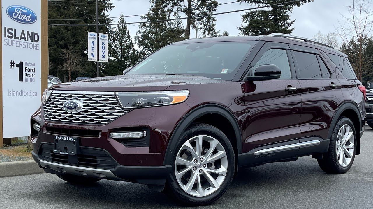 2022 Ford Explorer Platinum + Moonroof, Class IV Trailer Hitch 4WD Review | Island Ford