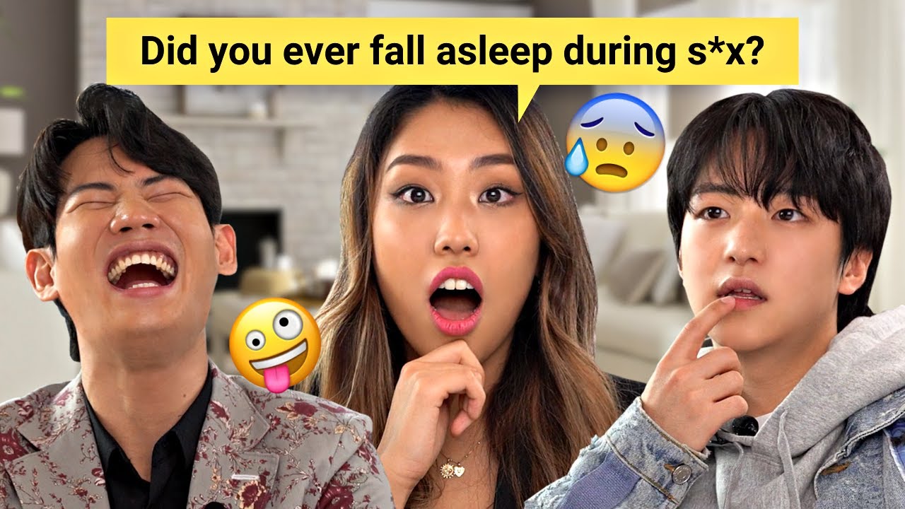 ASKING KOREAN BOYS AWKWARD QUESTIONS!! I was NOT ready for this... | Peach Korea