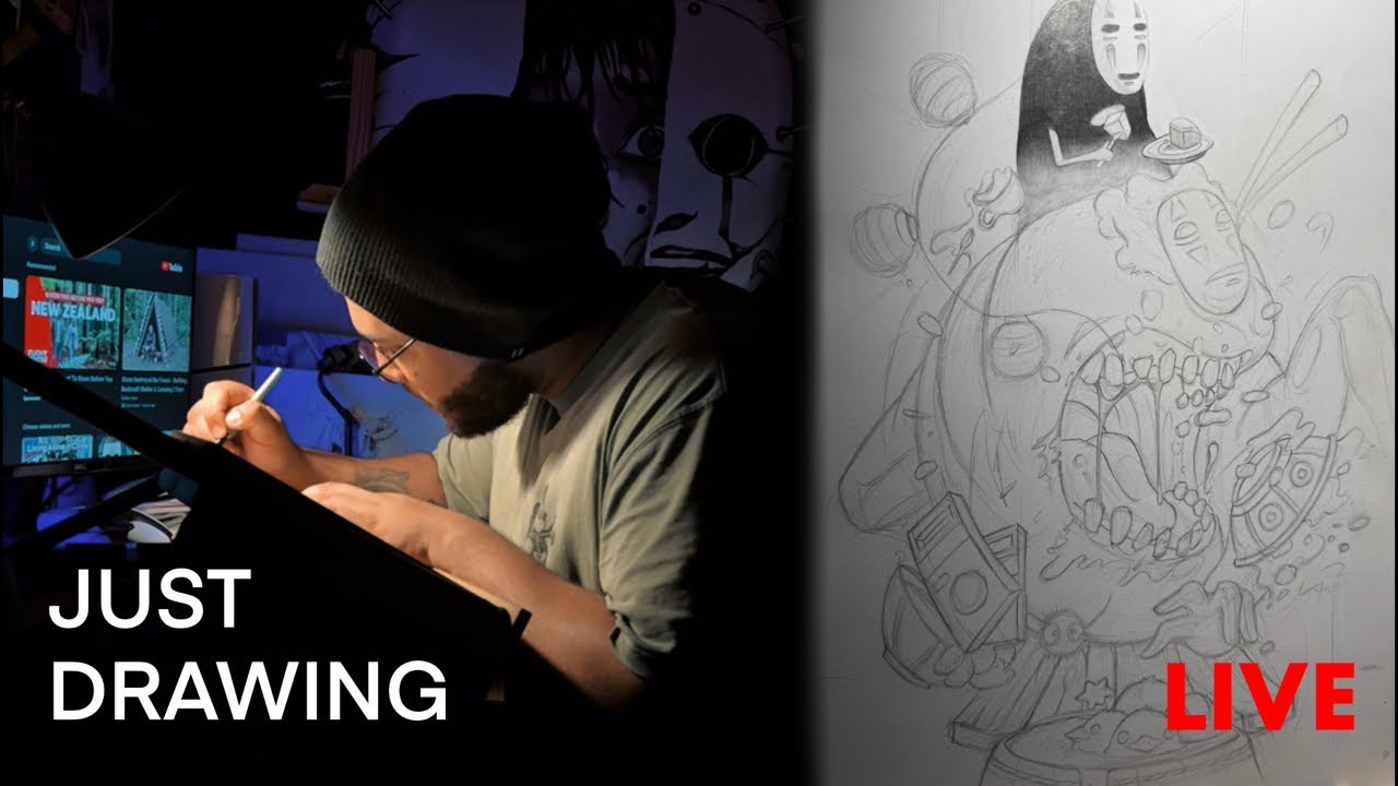 Faceless Spirited Away drawing - Part 1