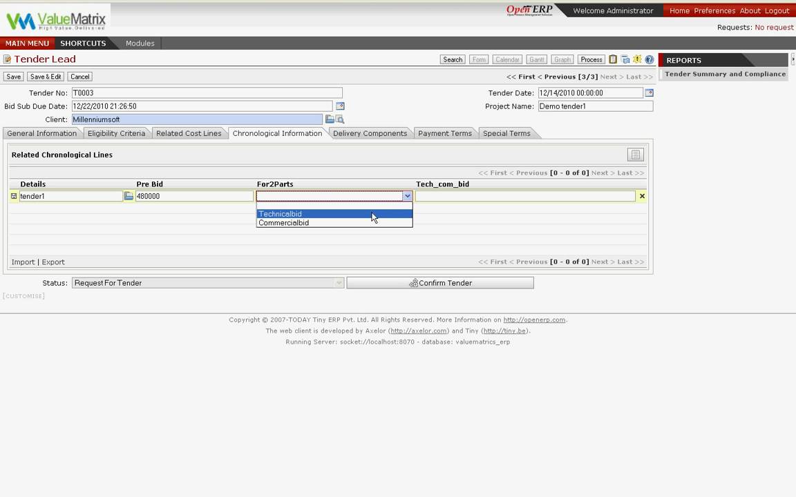 Open ERP e-Tendering video