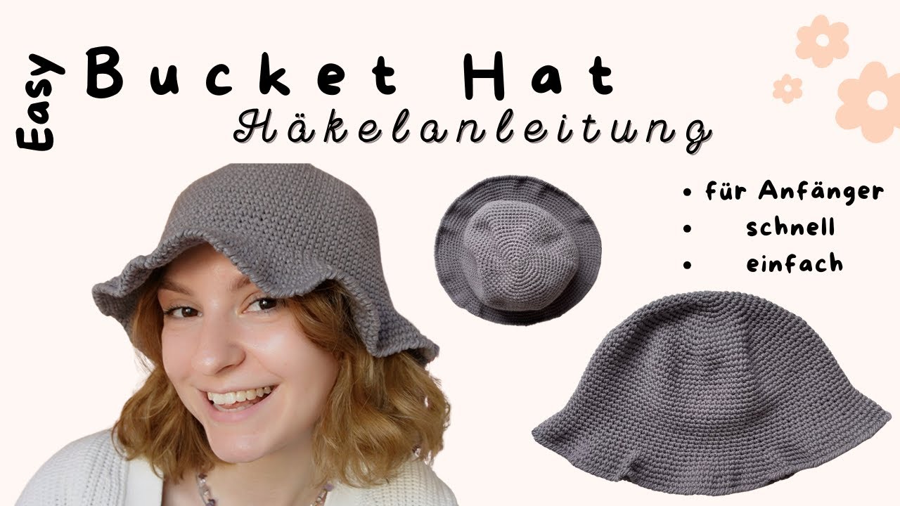 Easy Bucket Hat häkeln – Anfängerfreundliche Anleitung! 🧶