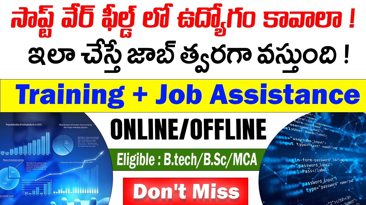 🔥 Training and Placement Assistance | Latest Software Jobs | Jobs In Hyderabad | Job Search