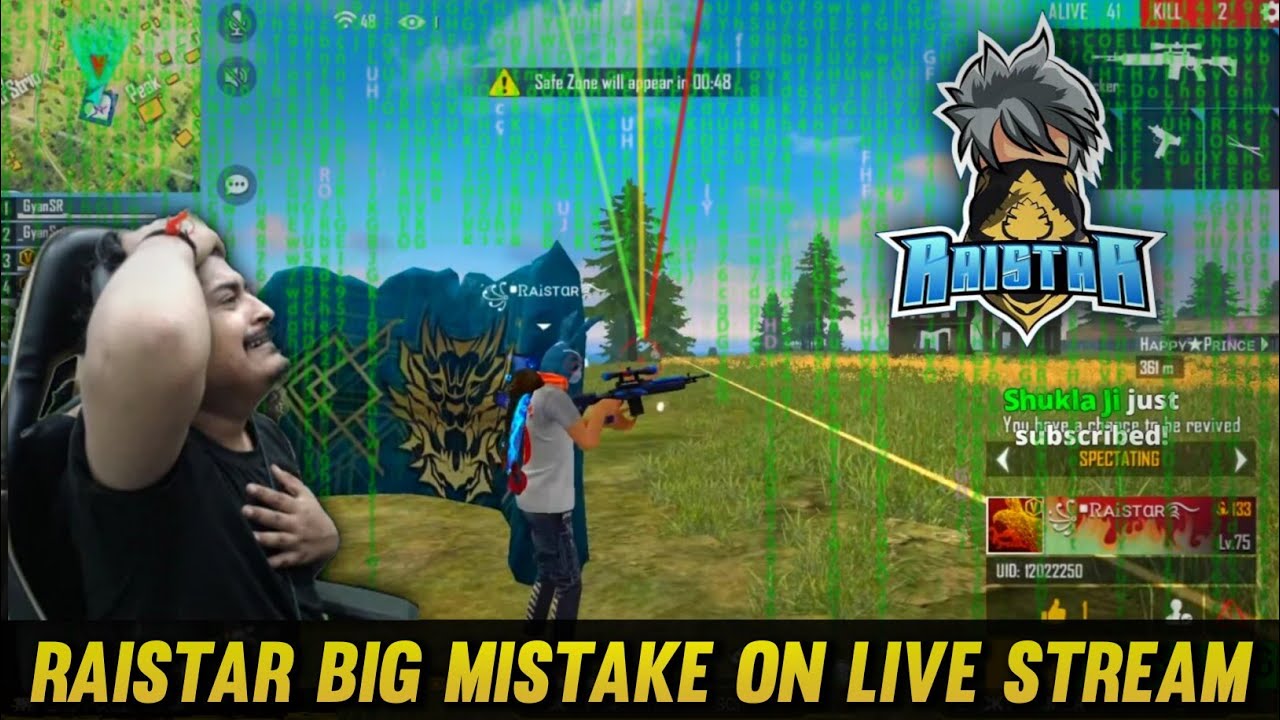 Raistar Big Mistake On Gyan Gaming Live Stream 🥺😢 Raistar's Funny Moments Ever - Garena Free Fire