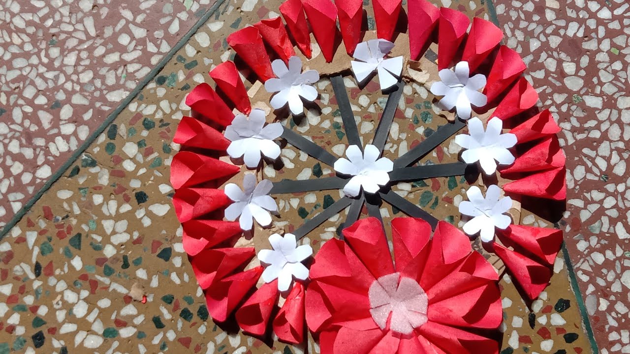 Amazing wall hanging using colour paper #craft #diy #walldecor #handmade ❤️