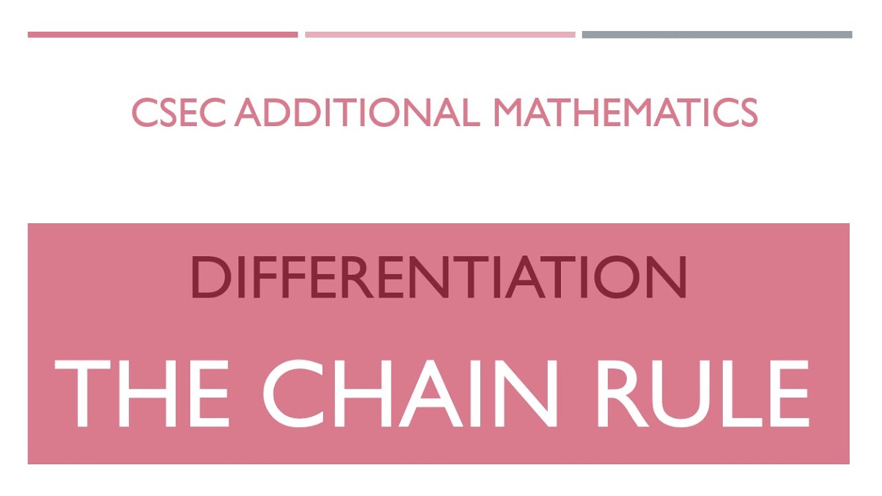 CSEC Add Maths - Differentiation (Part 2): The Chain Rule