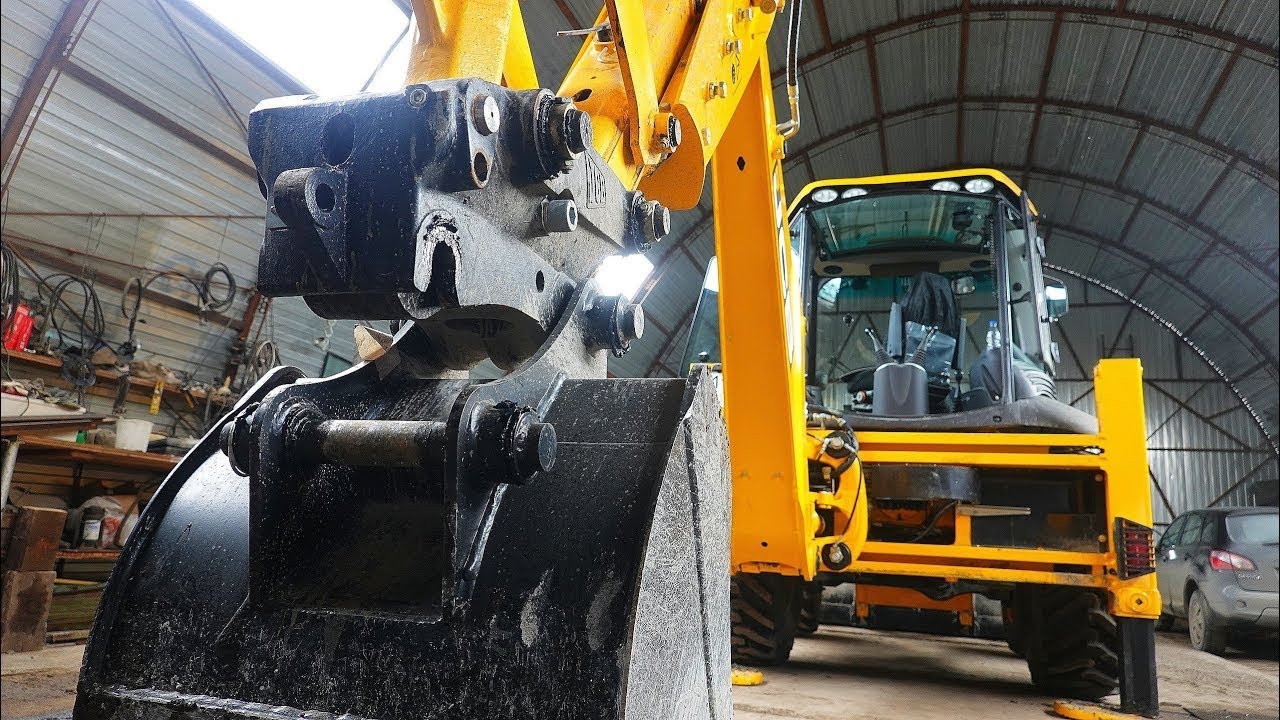 Как одеть быстросъем на JCB 3CX
