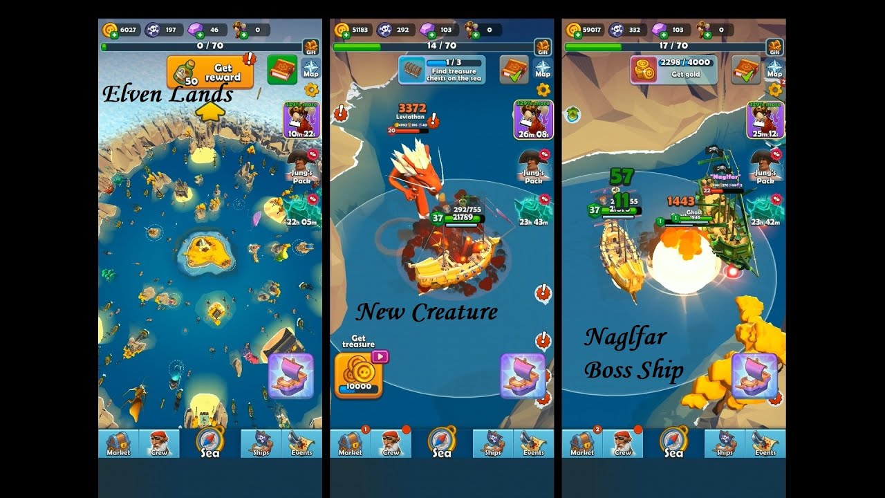 Pirate Raid – Caribbean Battle - Elven Lands - Level 6, 100% Explored, All Creatures/Bosses Defeated