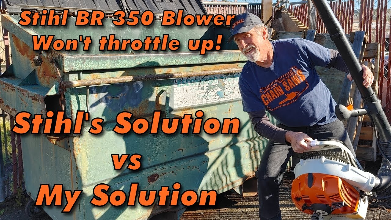 How to Fix a Stihl BR 350 blower that won't throttle up.