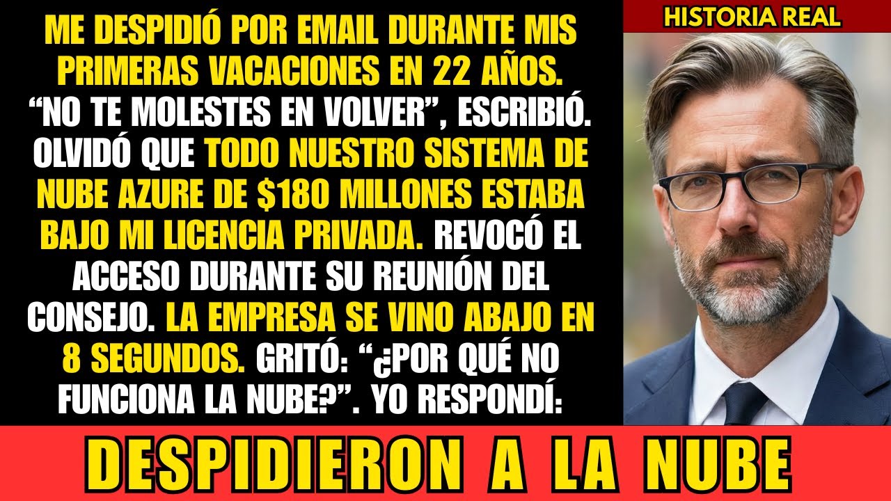 Despedido durante mis vacaciones, revoqué la licencia que impulsaba su nube de 180 millones.