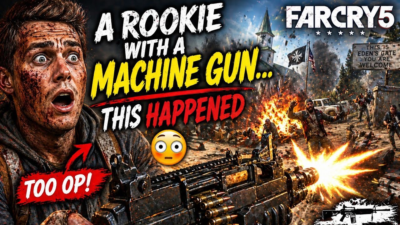 Far Cry 5: When A Rookie Gets A Machine Gun | M249 MILITIA | Nvidia GTX 1050ti