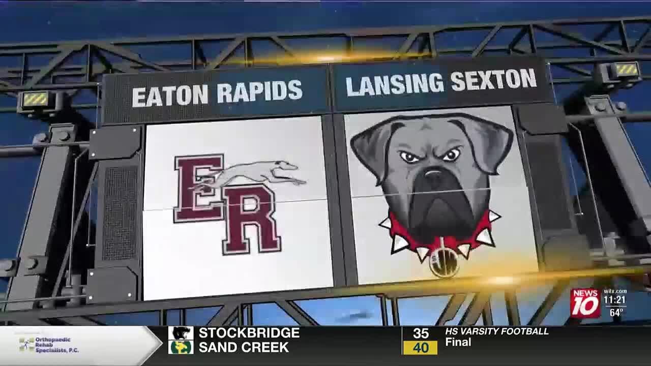 HIGHLIGHTS: Lansing Sexton CRUSHES Eaton Rapids 63-7 and improves to 4-3