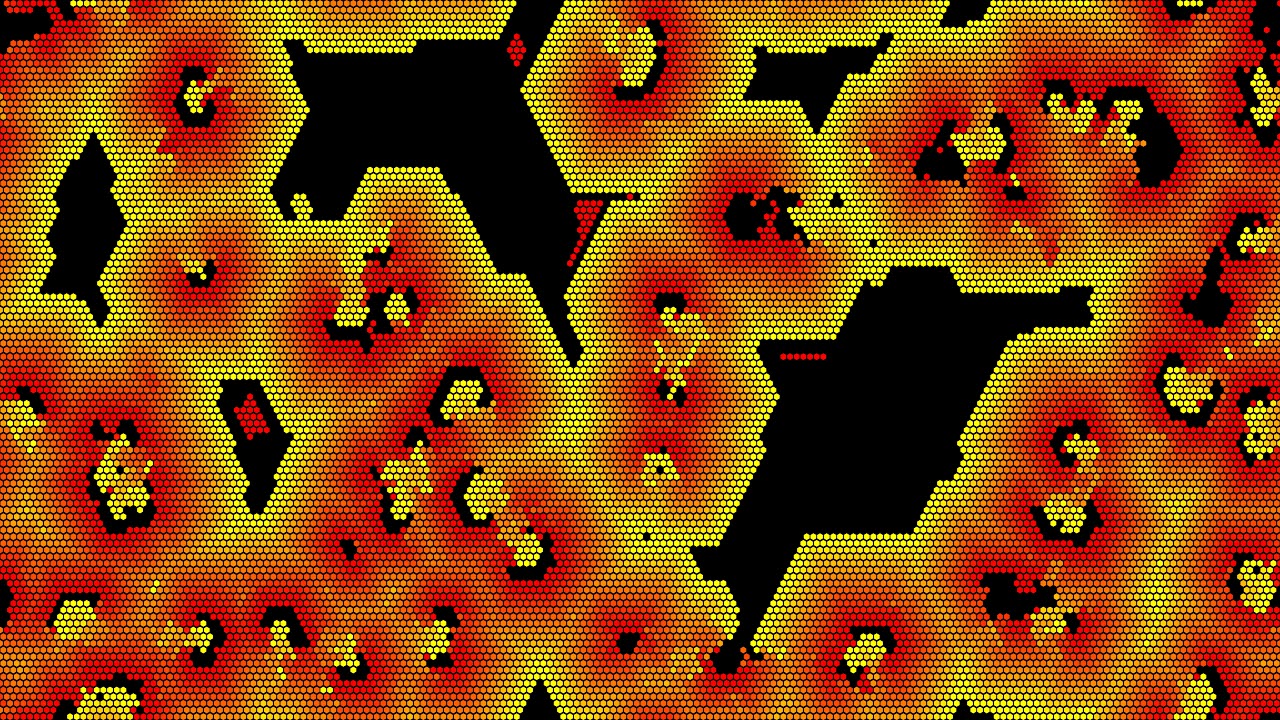2D Hexagonal Cellular Automata