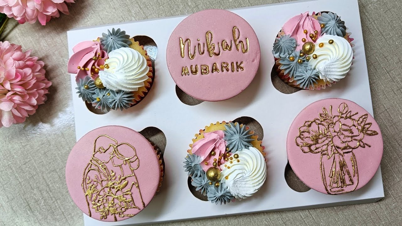 💍 Elegant Nikah & Wedding Cupcakes 🧁 | Fondant & Buttercream Designs | Engagement Cupcake Ideas
