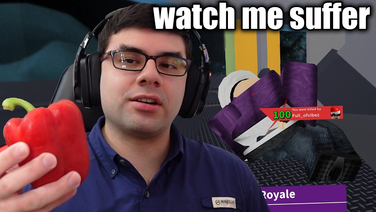 eating HOT PEPPERS everytime i die in ARSENAL | ROBLOX