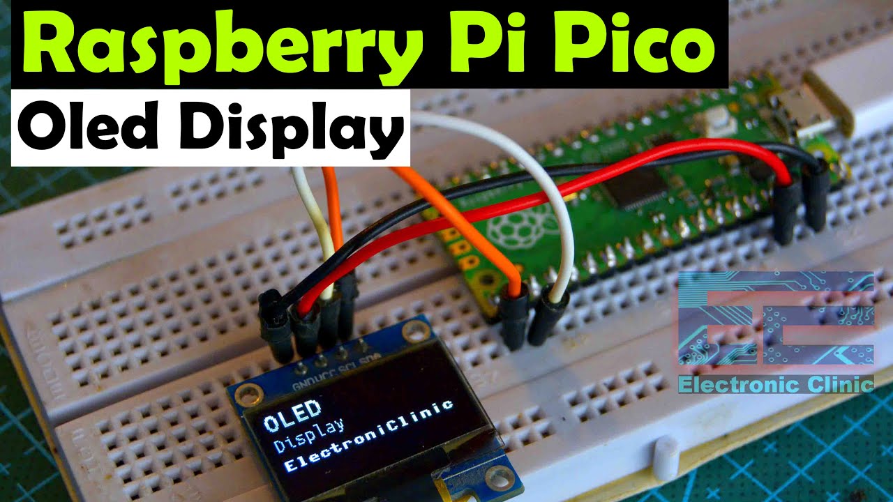 Raspberry Pi Pico Oled display module Micropython programming, SSD1306,  Oled display with Pi Pico