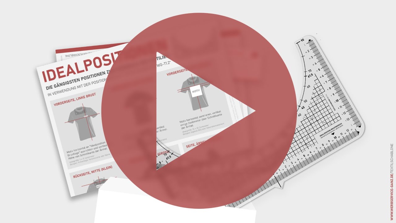 Textilschablone – Die Positionierhilfe für Textilveredelung (Beispielvideo)