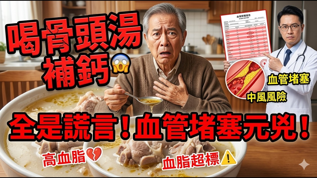骨頭湯補鈣的謊言竟然騙了國人十幾年，喝幾大碗不僅毫無用處，還會讓你的血脂一路飆升！ #骨頭湯補鈣 #養生謠言 #血脂偏高 #營養科普